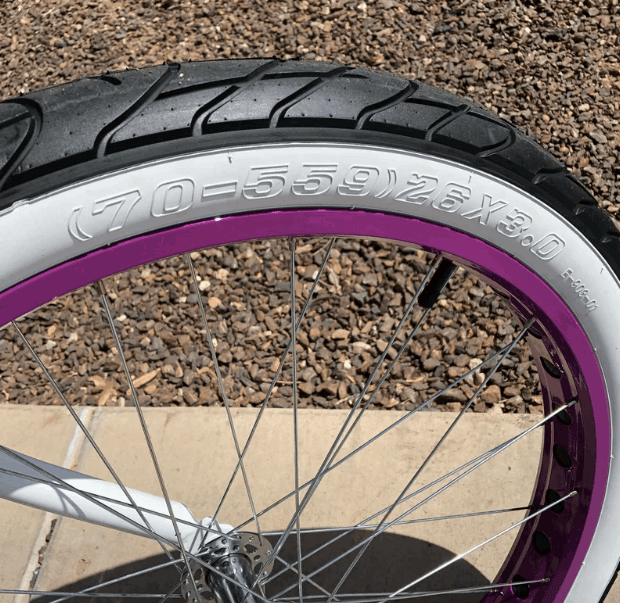 26x3 Whitewall Tires Wide Ride, 2 Tires and Tubes