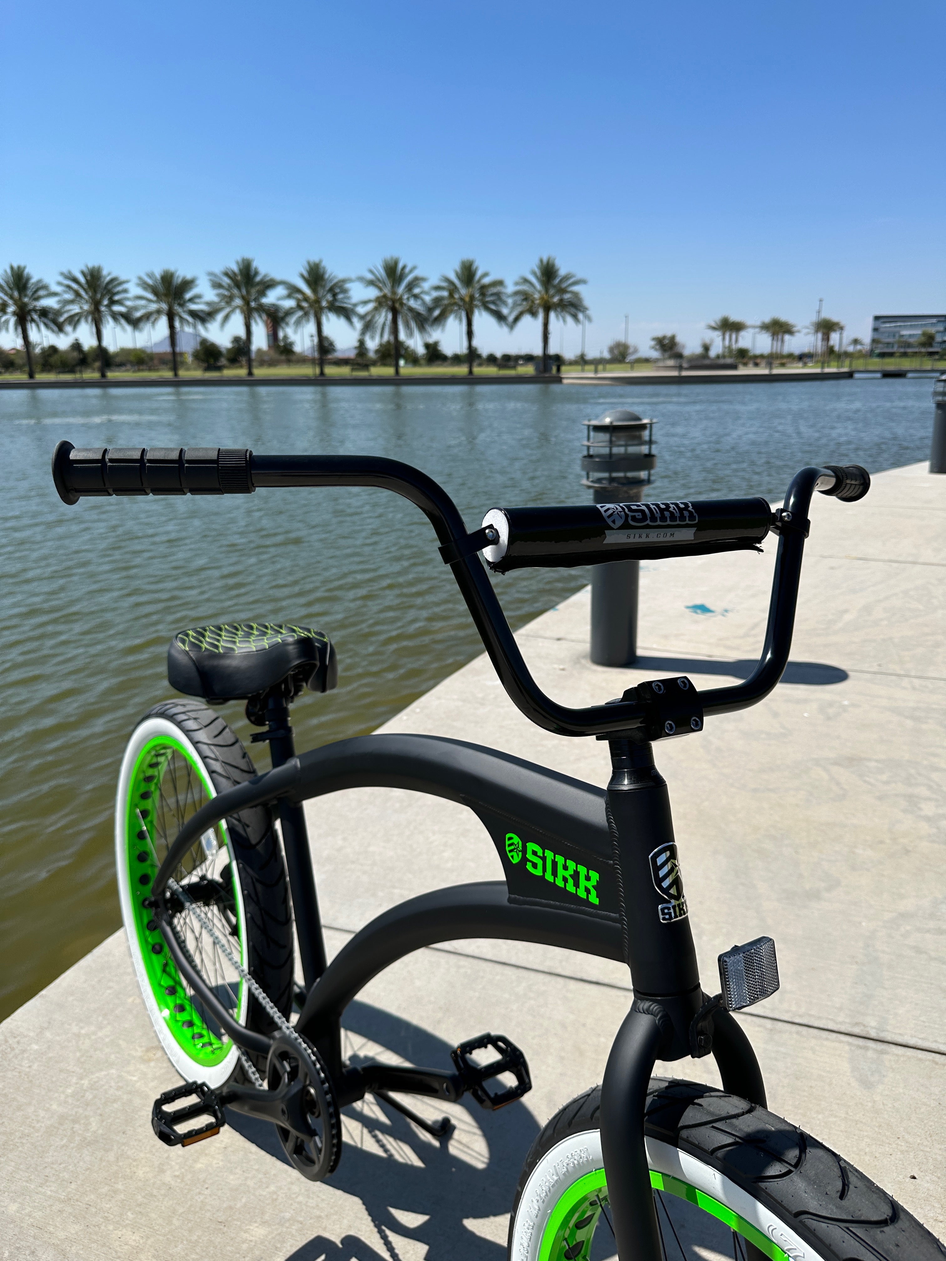 SIKK OEM Black Ape Hanger Handle Bar – Custom Cruiser Upgrade