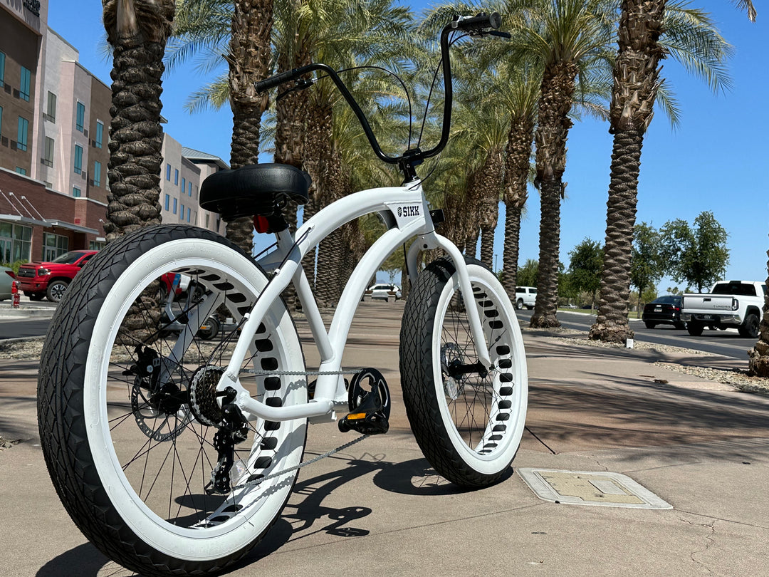 **Back In Stock** SIKK SS Aluminum Frame STORMTROOPER 7 Speed UFO Fat Tire Cruiser - SIKK BICYCLES