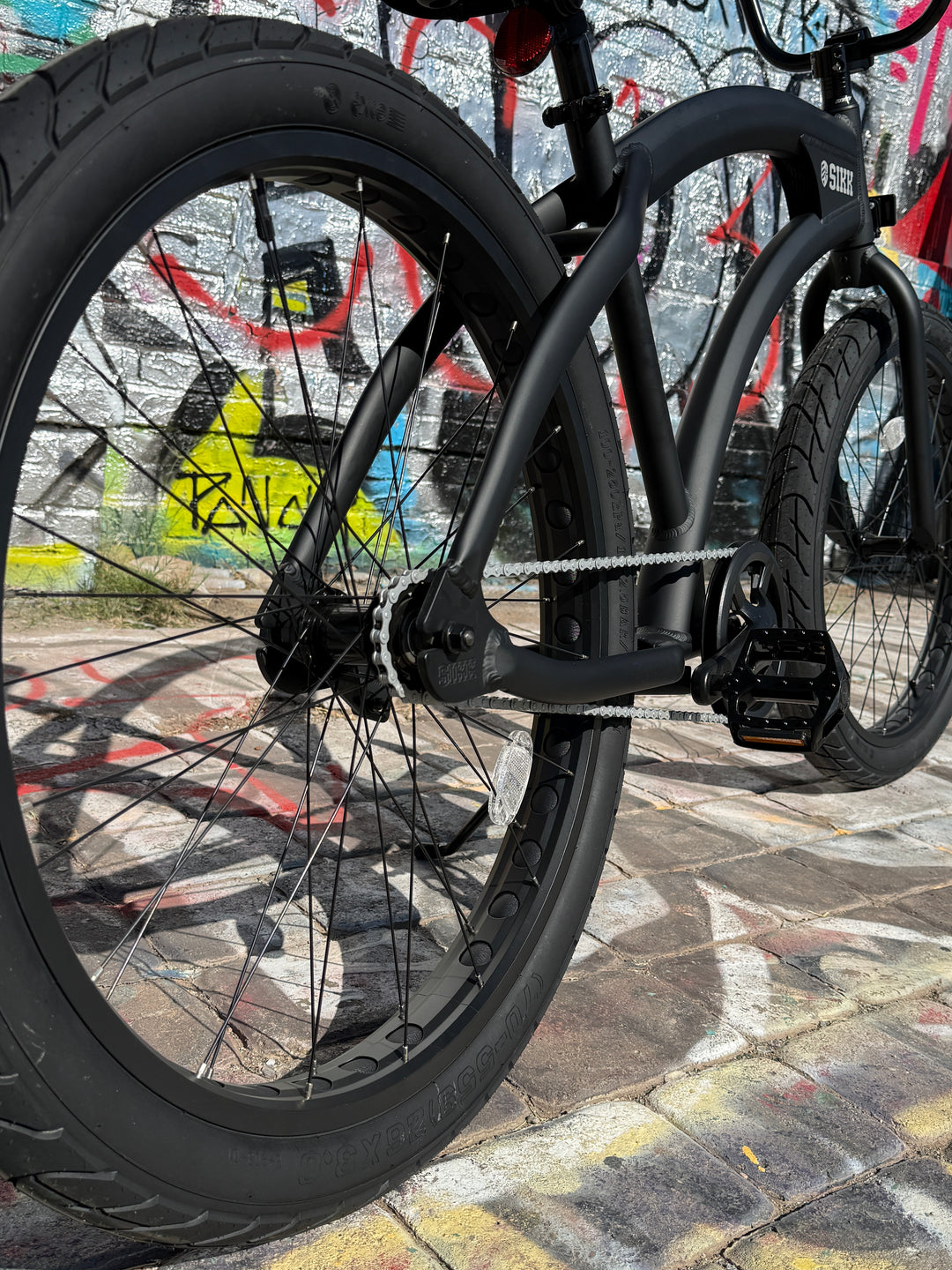 SIKK Wide Ride SS Aluminum Frame Single Speed Flat Black Frame Black Wheels