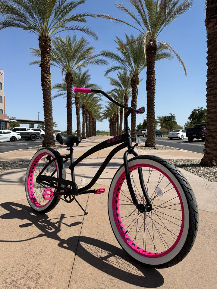 SIKK Wide Ride Ladies - Flat w Pink - Single Speed - SIKK BICYCLES