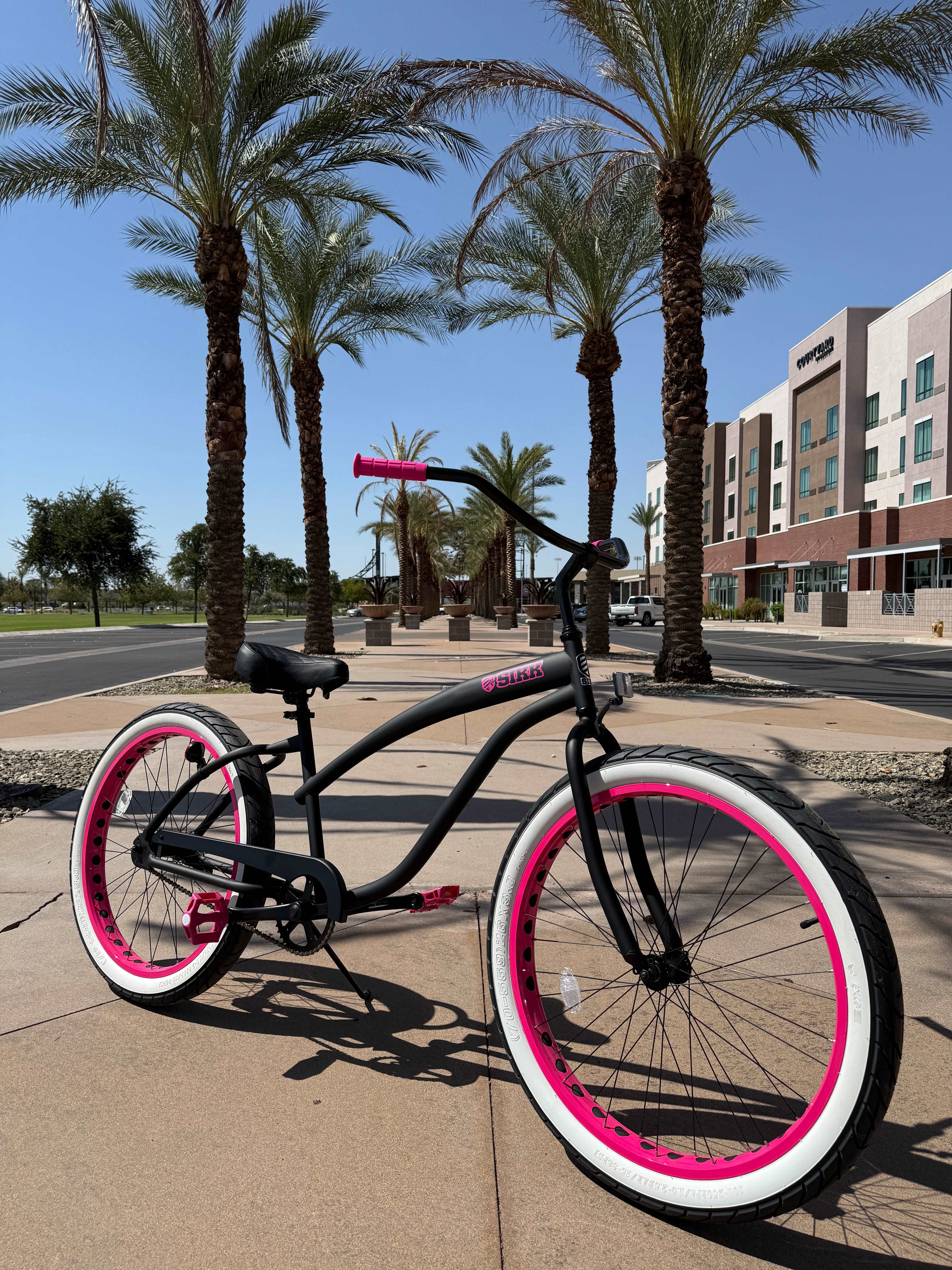 SIKK Wide Ride Ladies - Flat w Pink - Single Speed – SIKK BICYCLES