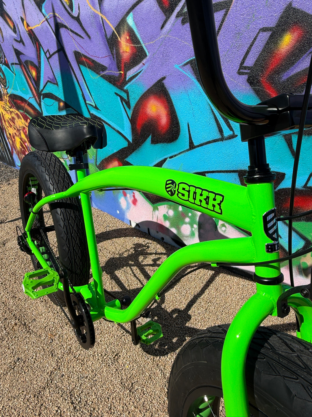 **New Color!** SIKK UFO Fat Tire 7 Speed Green Frame Black Wheels