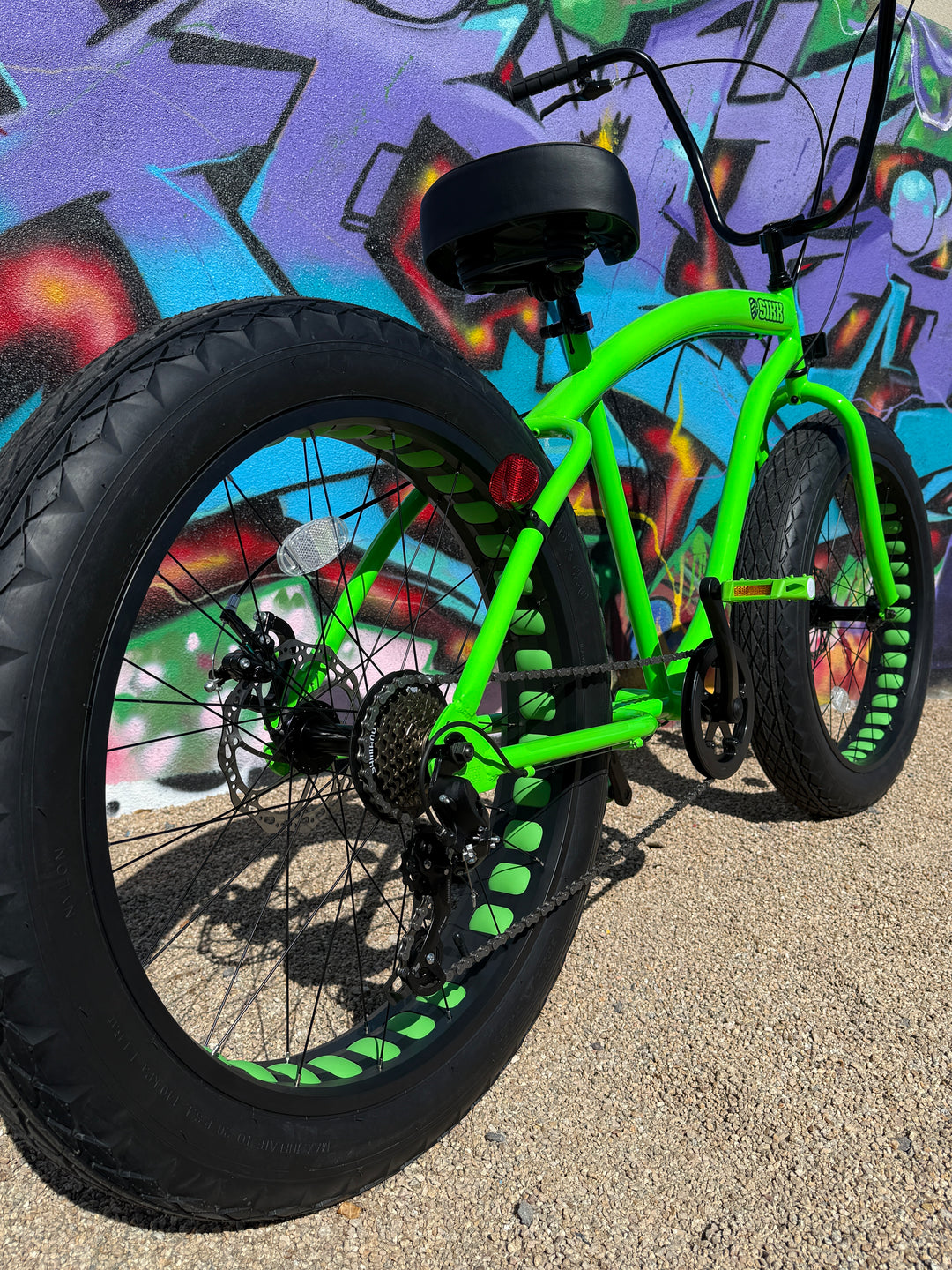 **New Color!** SIKK UFO Fat Tire 7 Speed Green Frame Black Wheels