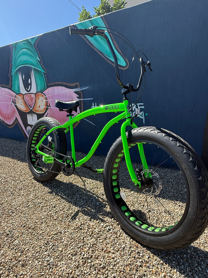 **New Color!** SIKK UFO Fat Tire 7 Speed Green Frame Black Wheels