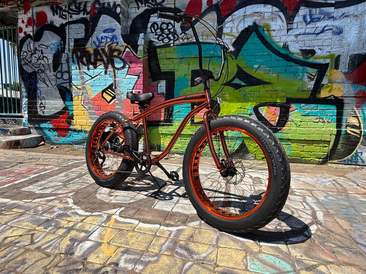 **Limited Quantities** SIKK UFO Fat Tire 7 Speed Copper Frame Copper Wheels