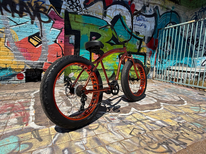 **Limited Quantities** SIKK UFO Fat Tire 7 Speed Copper Frame Copper Wheels
