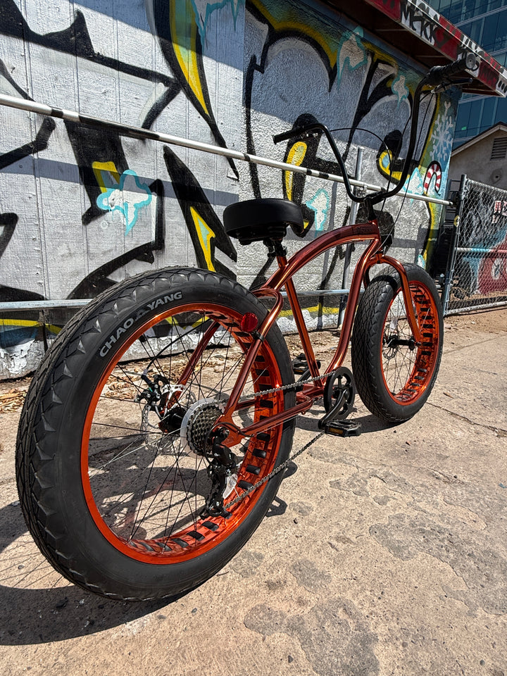 **Limited Quantities** SIKK UFO Fat Tire 7 Speed Copper Frame Copper Wheels