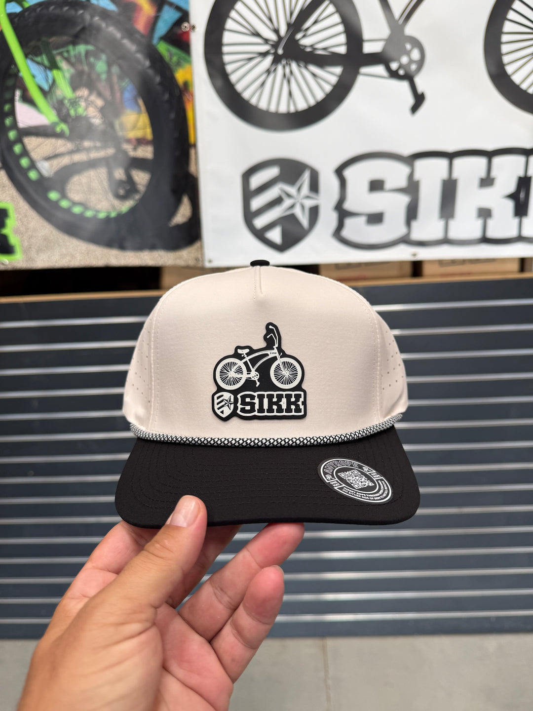 SIKK Bike Logo Anyrope Performance Snapback Hat