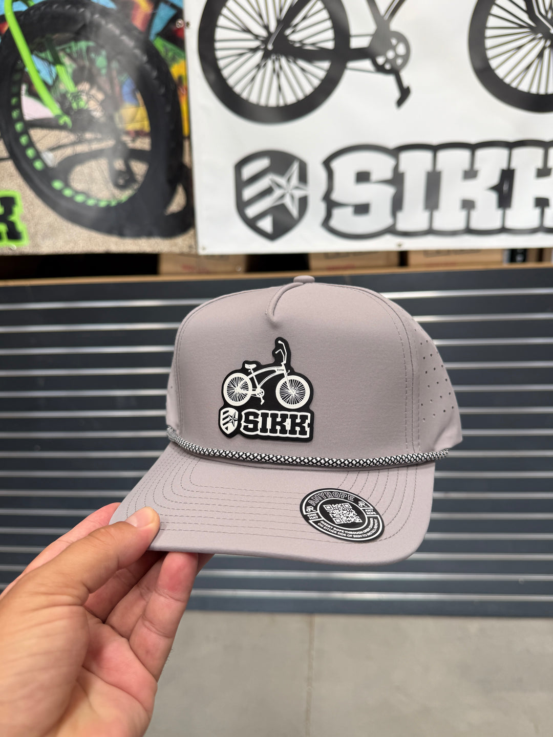 SIKK Bike Logo Anyrope Performance Snapback Hat