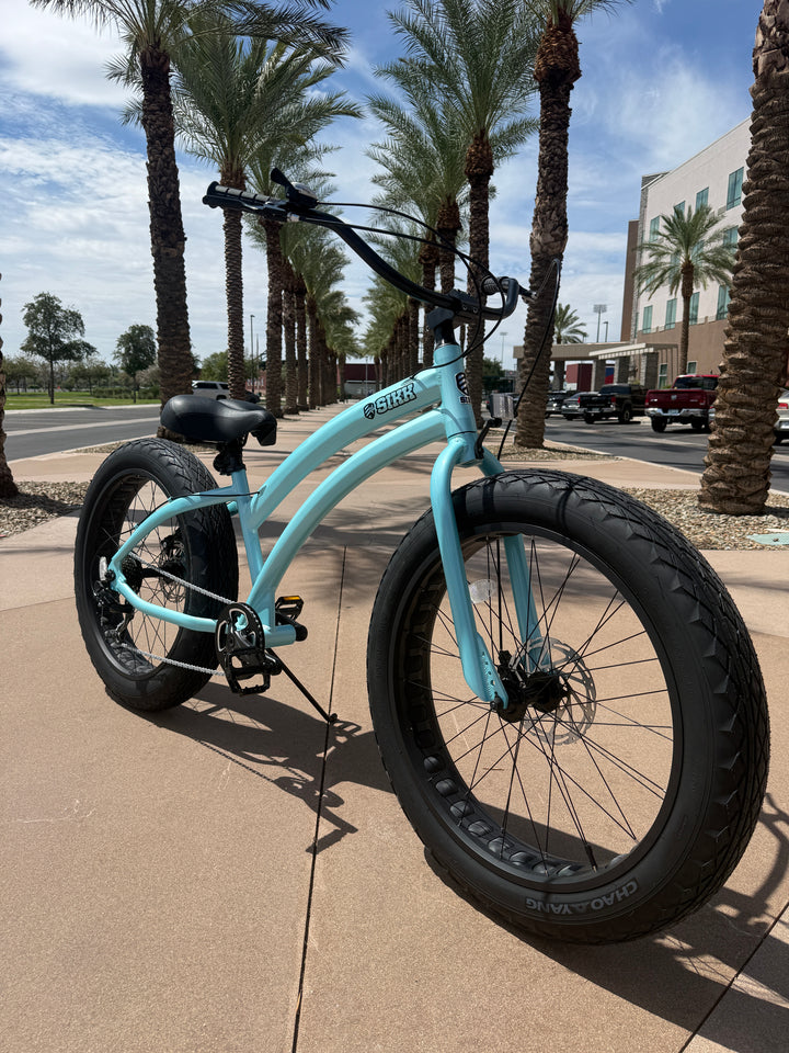 **NEW** SIKK Ladies UFO SS Aluminum Teal Frame 7 Speed Fat Tire Cruiser
