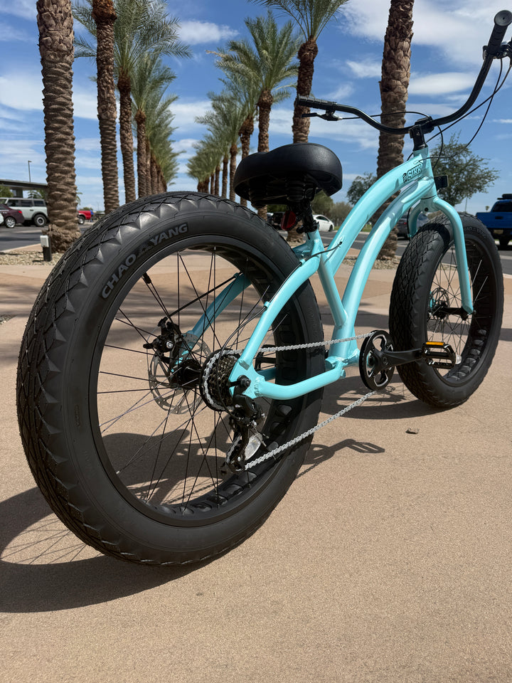 **NEW** SIKK Ladies UFO SS Aluminum Teal Frame 7 Speed Fat Tire Cruiser