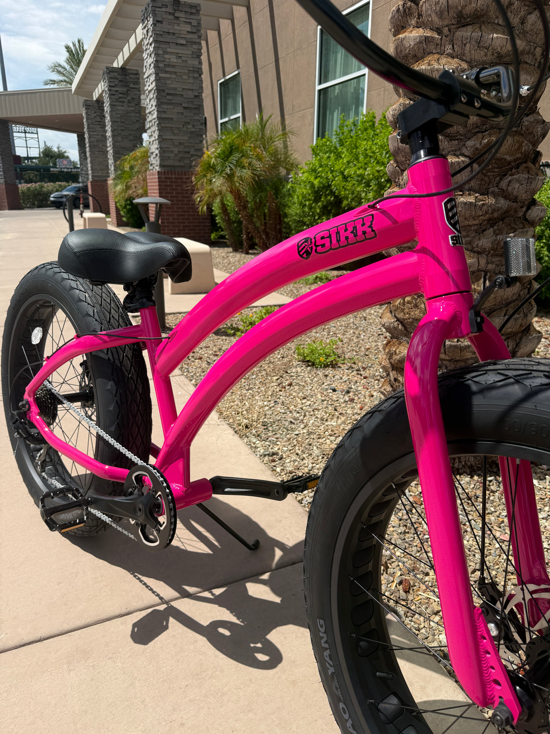 **NEW** SIKK Ladies UFO SS Aluminum Pink Frame 7 Speed Fat Tire Cruiser