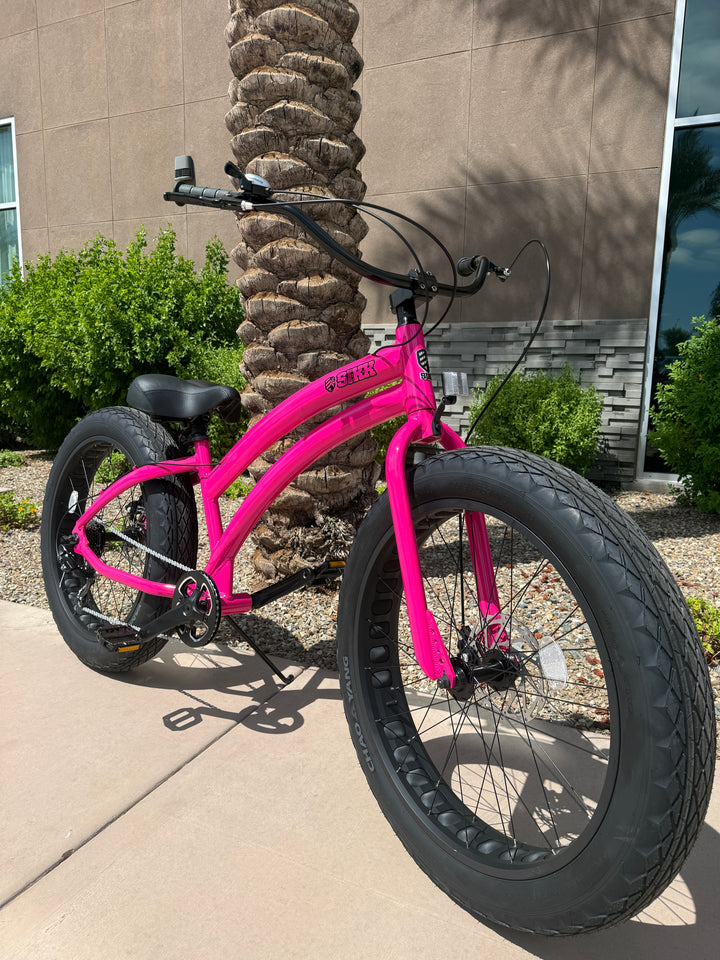 **NEW** SIKK Ladies UFO SS Aluminum Pink Frame 7 Speed Fat Tire Cruiser