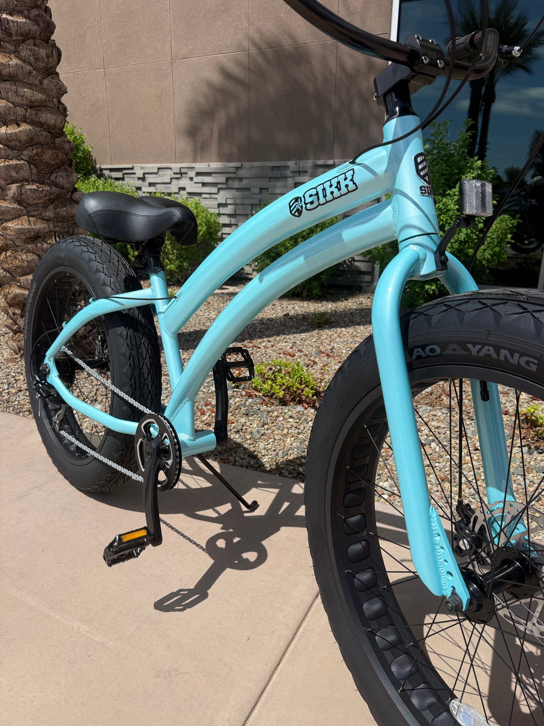 **NEW** SIKK Ladies UFO SS Aluminum Teal Frame 7 Speed Fat Tire Cruiser