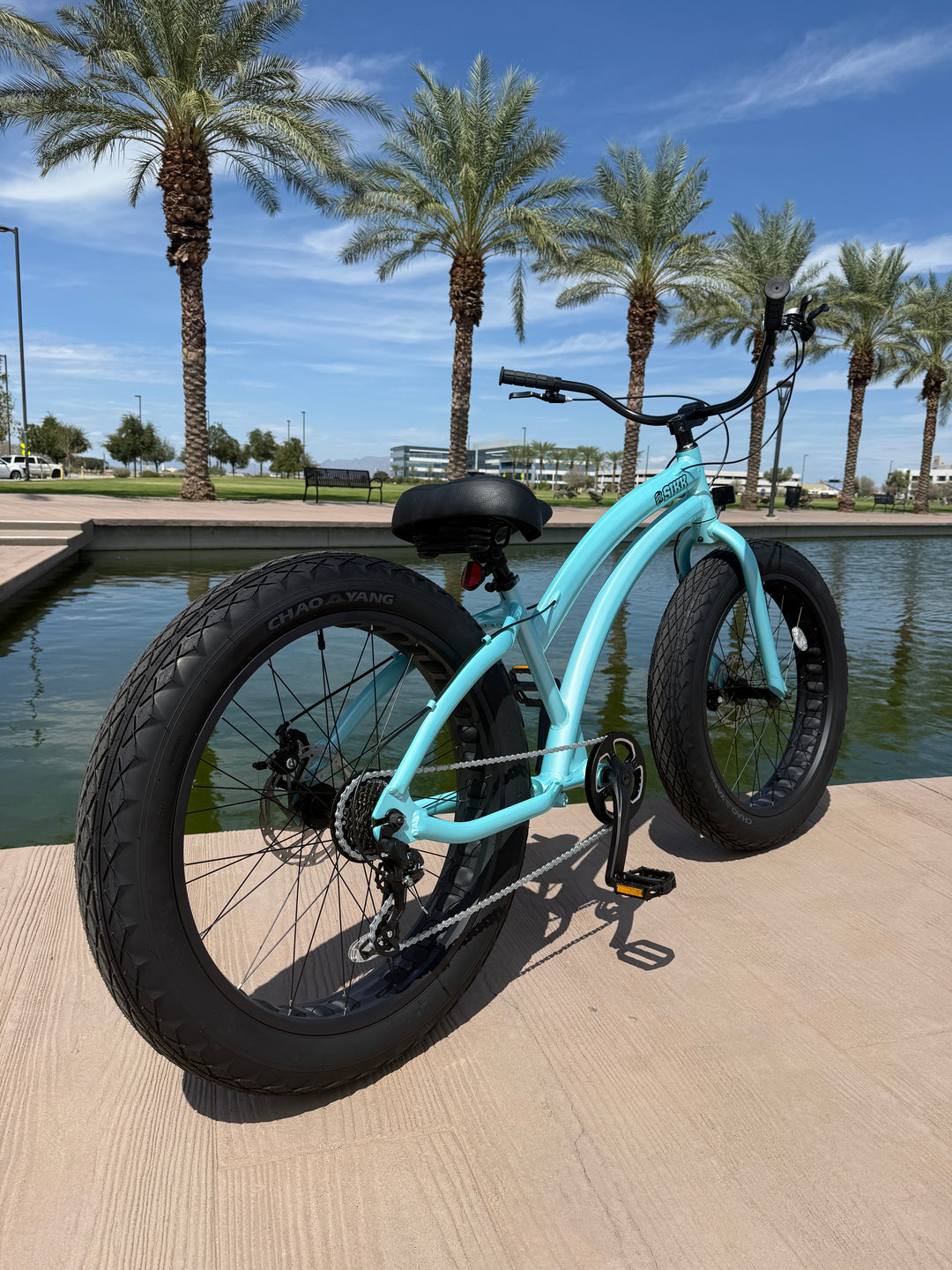 **NEW** SIKK Ladies UFO SS Aluminum Teal Frame 7 Speed Fat Tire Cruiser