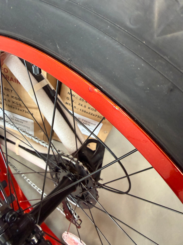 Wheel Discoloration SEE PICTURES SIKK SS Aluminum Frame Flat Black- Copper Wheels 7 Speed UFO Fat Tire Cruiser