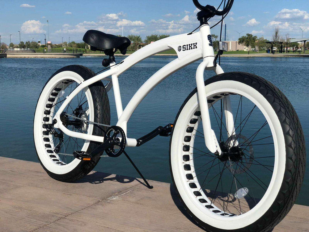 SIKK SS Aluminum Frame STORMTROOPER 7 Speed UFO Fat Tire Cruiser - SIKK BICYCLES