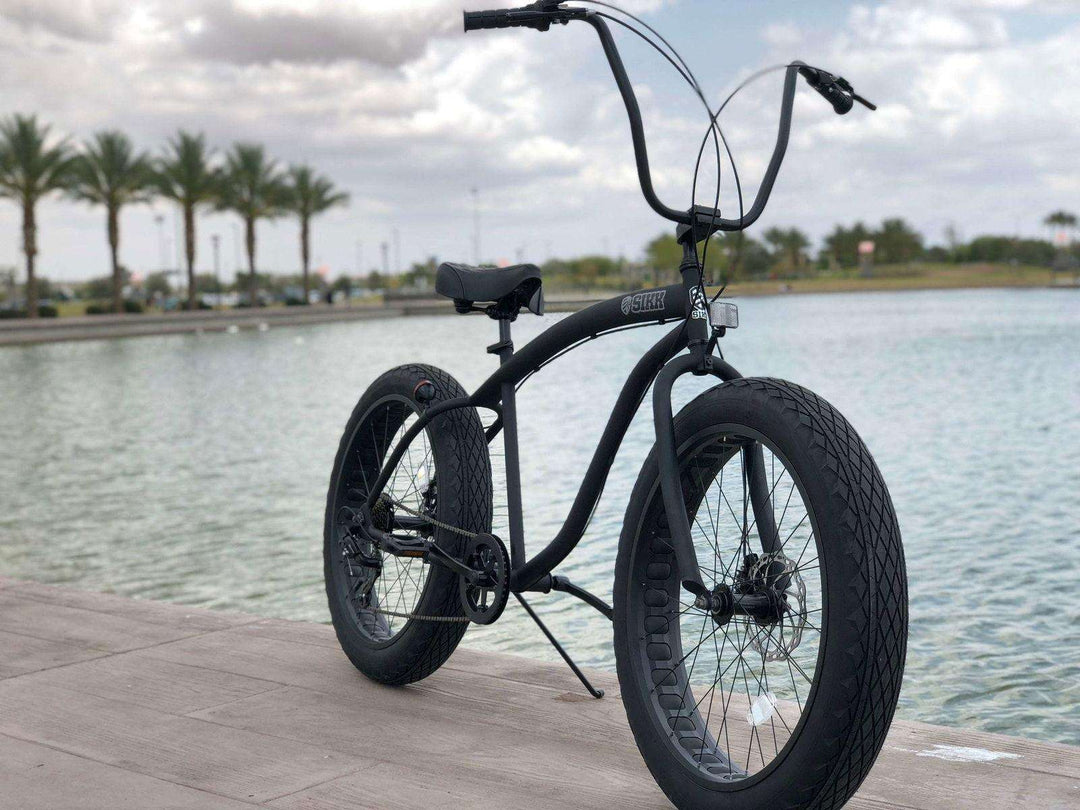 SIKK UFO Fat Tire 7 Speed Flat Black Frame Black Wheels - SIKK BICYCLES