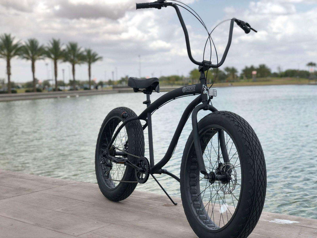 SIKK UFO Fat Tire 7 Speed Flat Black Frame Black Wheels SIKK BICYCLES