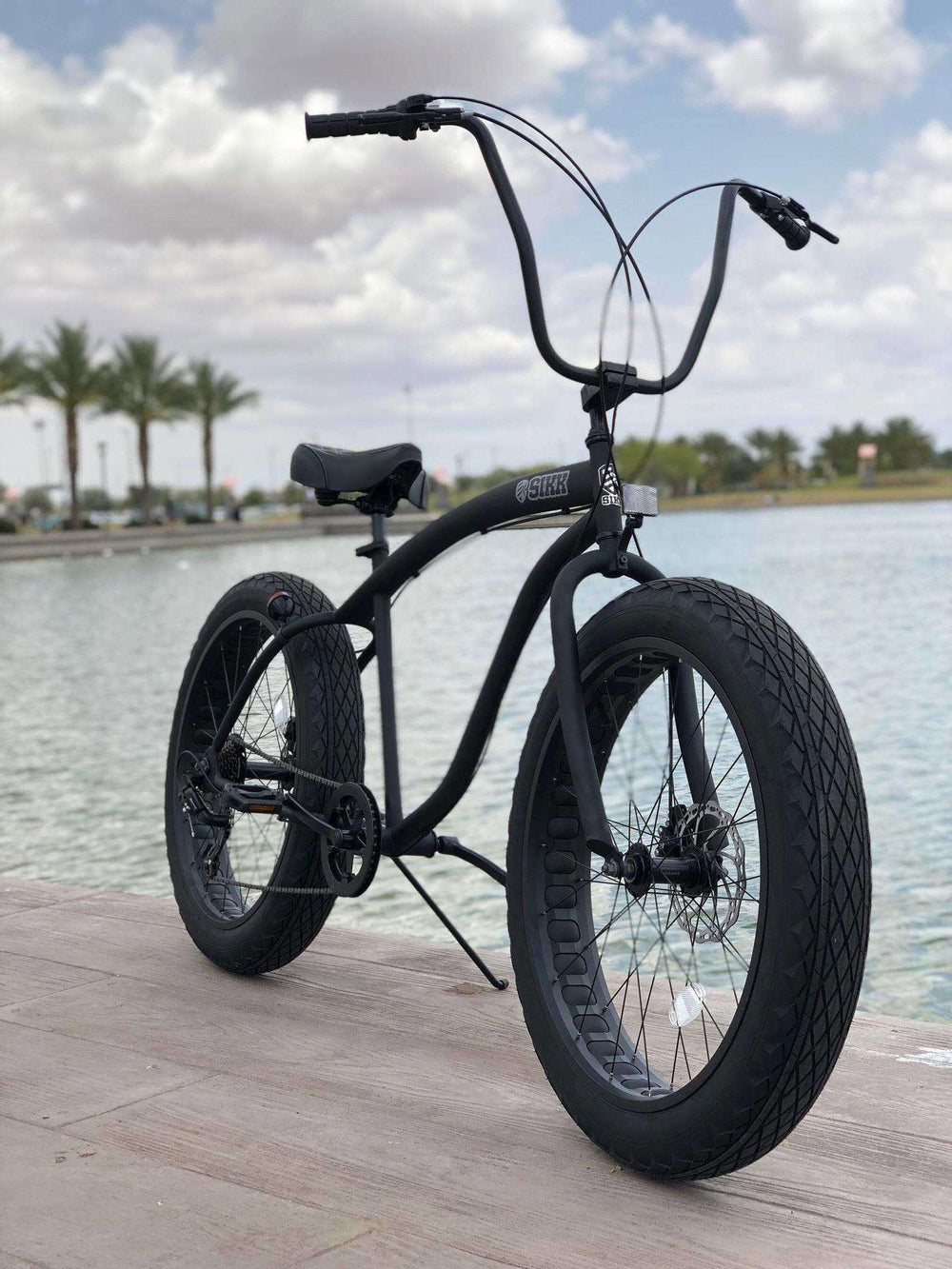 SIKK UFO Fat Tire 7 Speed Flat Black Frame Black Wheels - SIKK BICYCLES