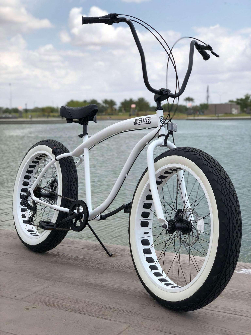 SIKK UFO Men's Fat Tire 7 Speed Cruiser STORMTROOPER - White - SIKK BICYCLES