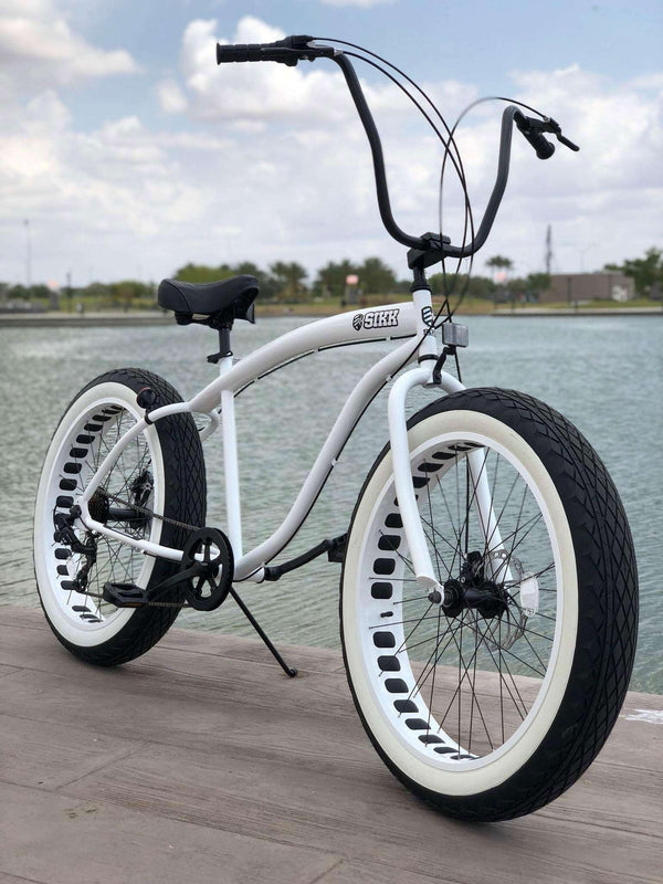 SIKK UFO Men's Fat Tire 7 Speed Cruiser STORMTROOPER - White