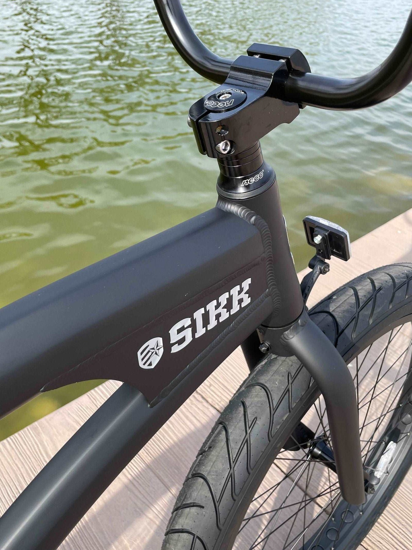 SIKK Wide Ride SS Aluminum Frame Single Speed Flat Black Frame Black W ...