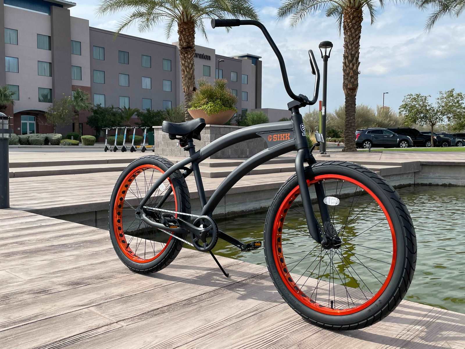 SIKK Wide Ride SS Aluminum Frame Single Speed Flat Black Frame Copper SIKK BICYCLES