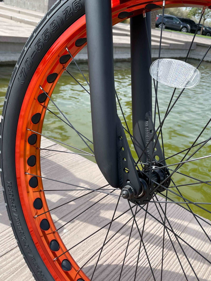 SIKK Wide Ride SS Aluminum Frame Single Speed Flat Black Frame Copper Wheels - SIKK BICYCLES