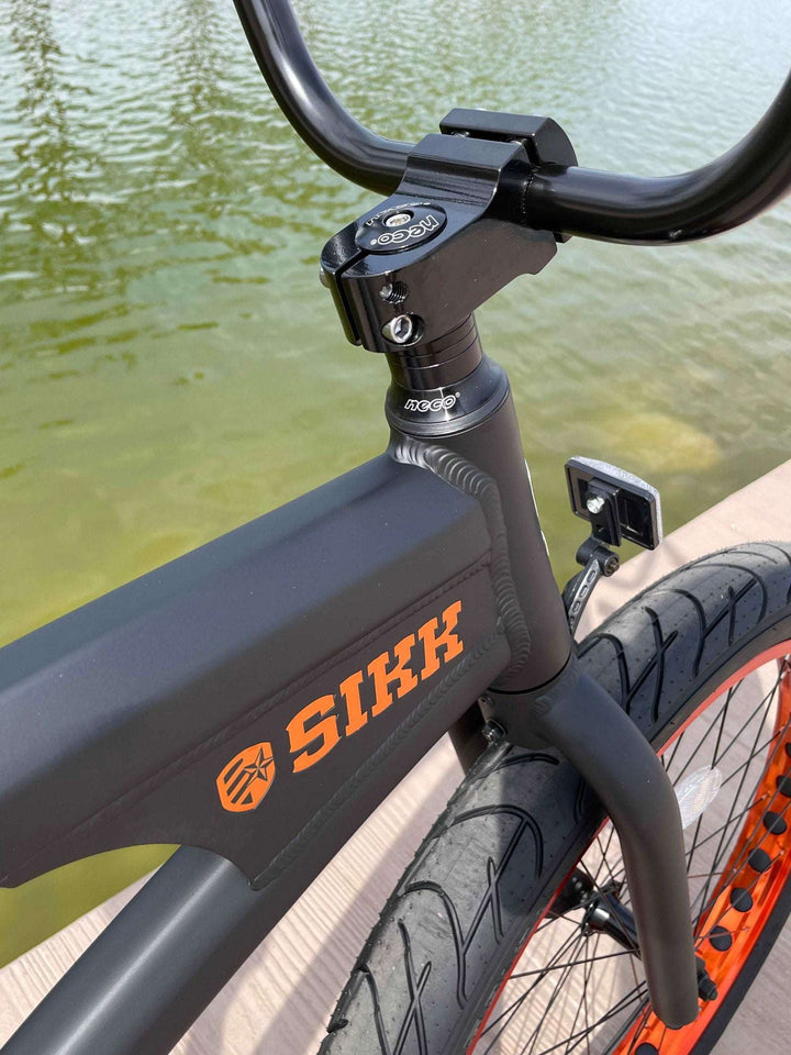 SIKK Wide Ride SS Aluminum Frame Single Speed Flat Black Frame Copper Wheels - SIKK BICYCLES