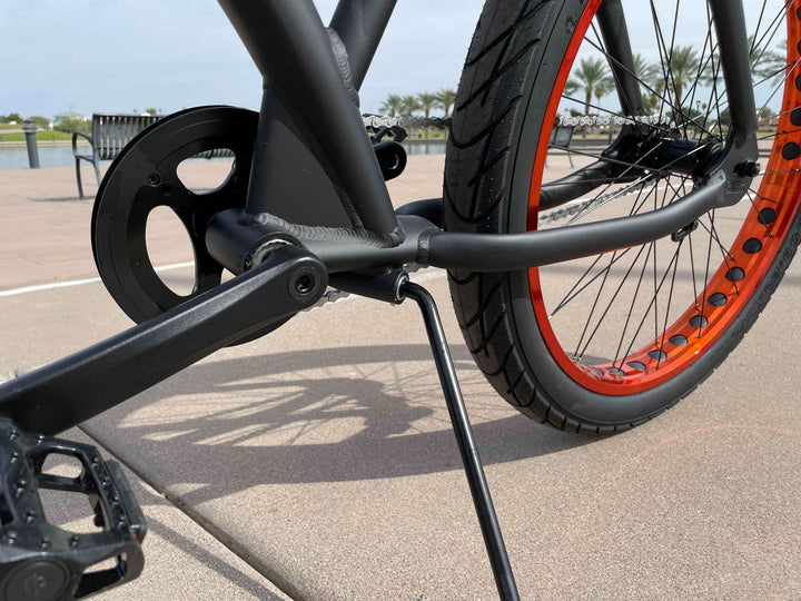 SIKK Wide Ride SS Aluminum Frame Single Speed Flat Black Frame Copper Wheels - SIKK BICYCLES