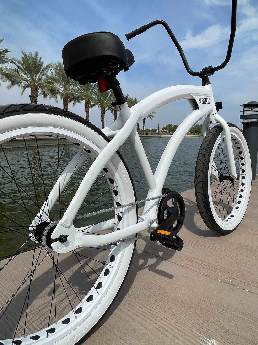 SIKK Wide Ride SS Aluminum Frame Single Speed Stormtrooper White - SIKK BICYCLES