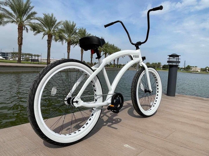 SIKK Wide Ride SS Aluminum Frame Single Speed Stormtrooper White - SIKK BICYCLES