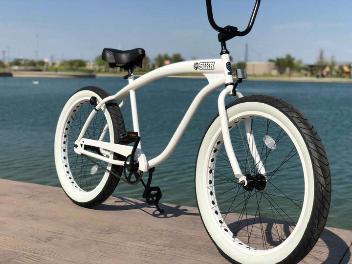 SIKK Wide Ride Single Speed 3in Tire Cruiser Flat Stormtrooper - SIKK BICYCLES