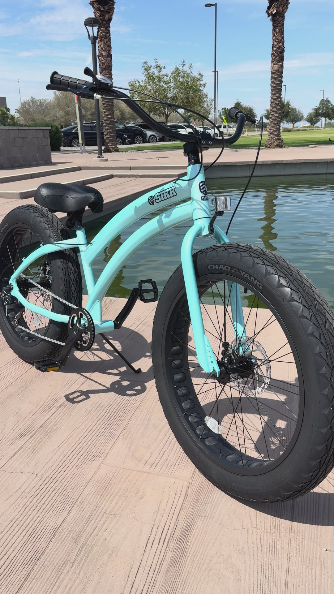 **NEW** SIKK Ladies UFO SS Aluminum Teal Frame 7 Speed Fat Tire Cruiser