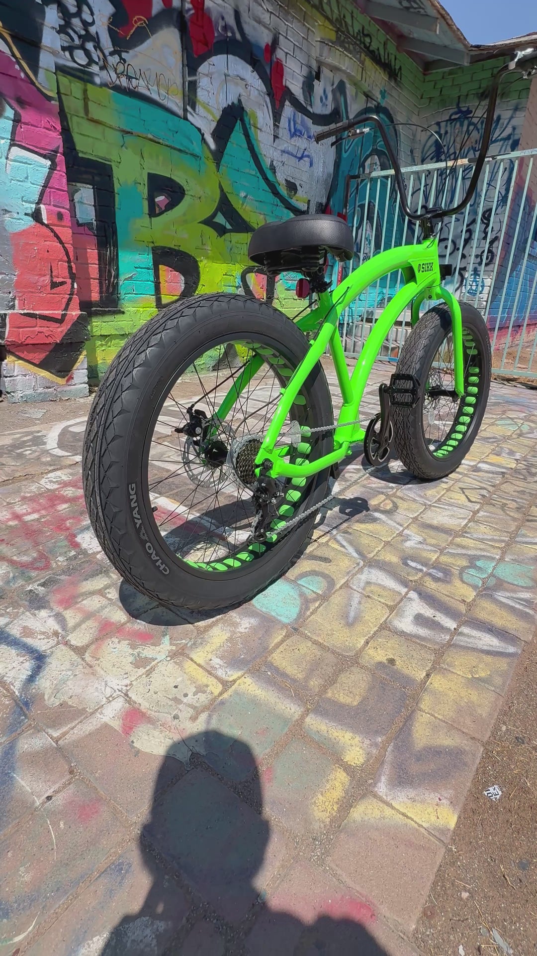 *NEW COLOR* SIKK SS Aluminum Green Frame 7 Speed UFO Fat Tire Cruiser