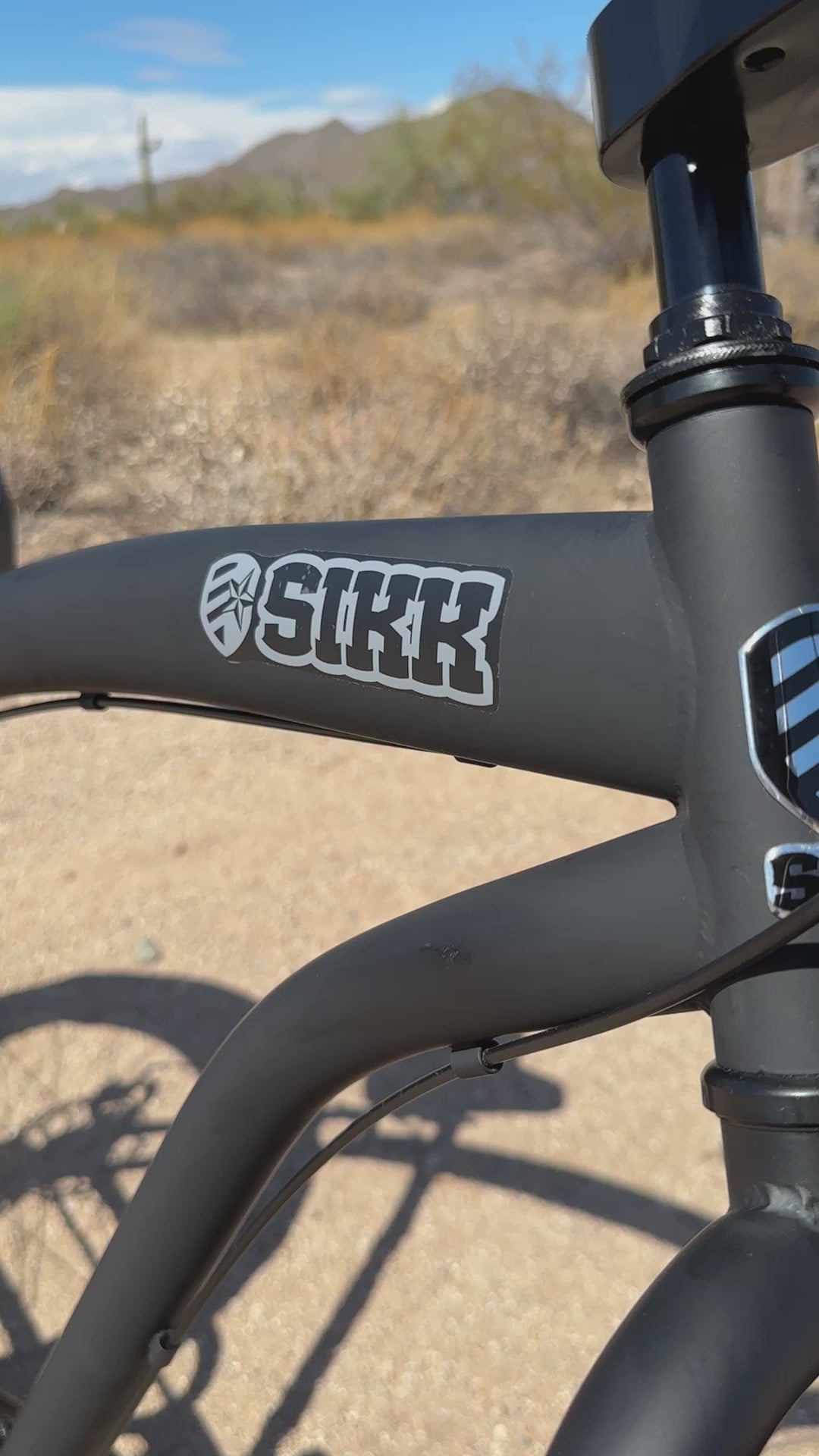 SIKK UFO Fat Tire 7 Speed Flat Black Frame Black Wheels