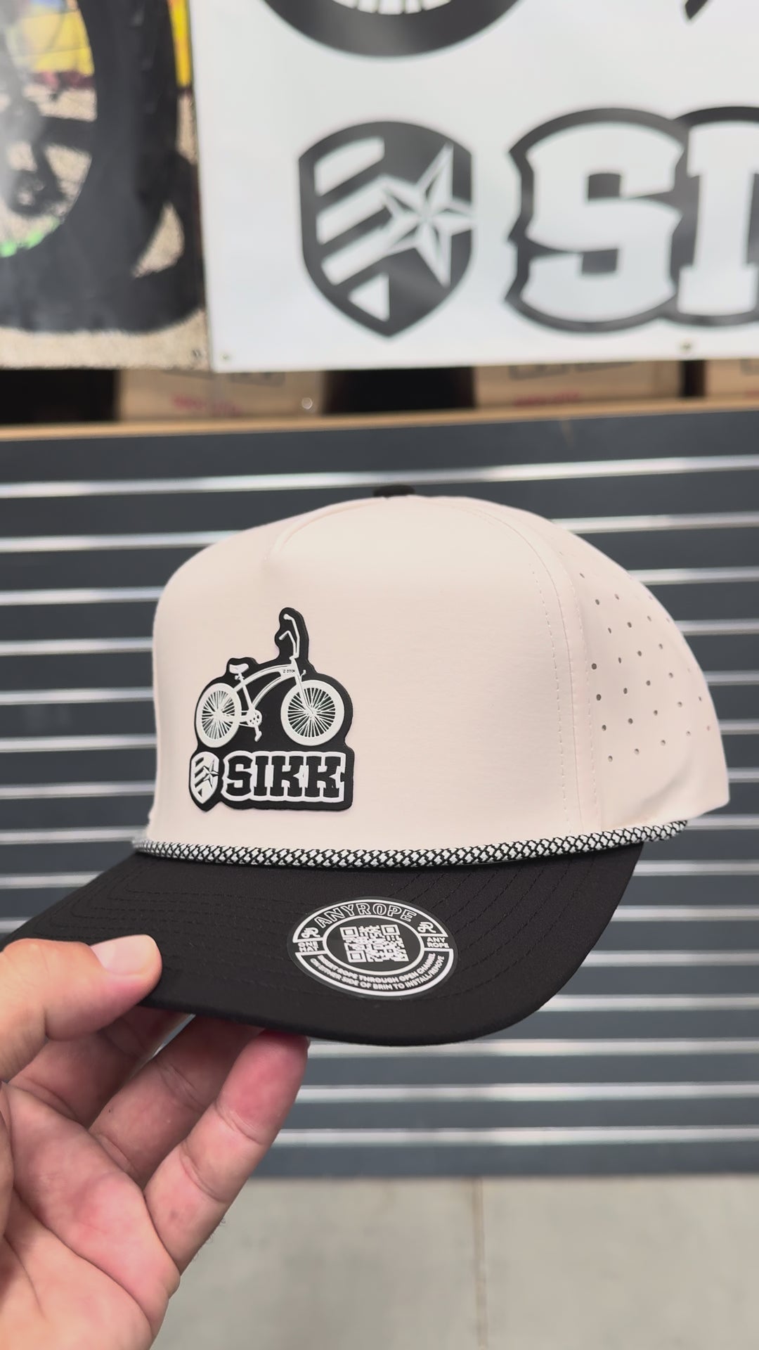 SIKK Bike Logo Anyrope Performance Snapback Hat