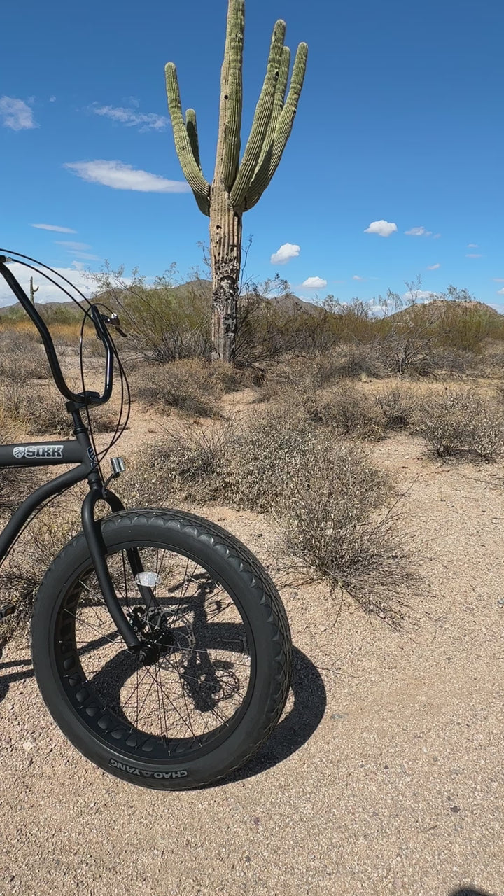 SIKK UFO Fat Tire 7 Speed Flat Black Frame Black Wheels