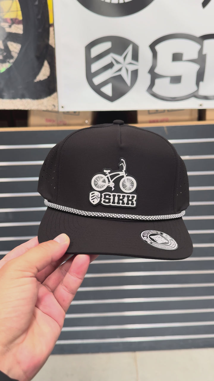 SIKK Bike Logo Anyrope Performance Snapback Hat