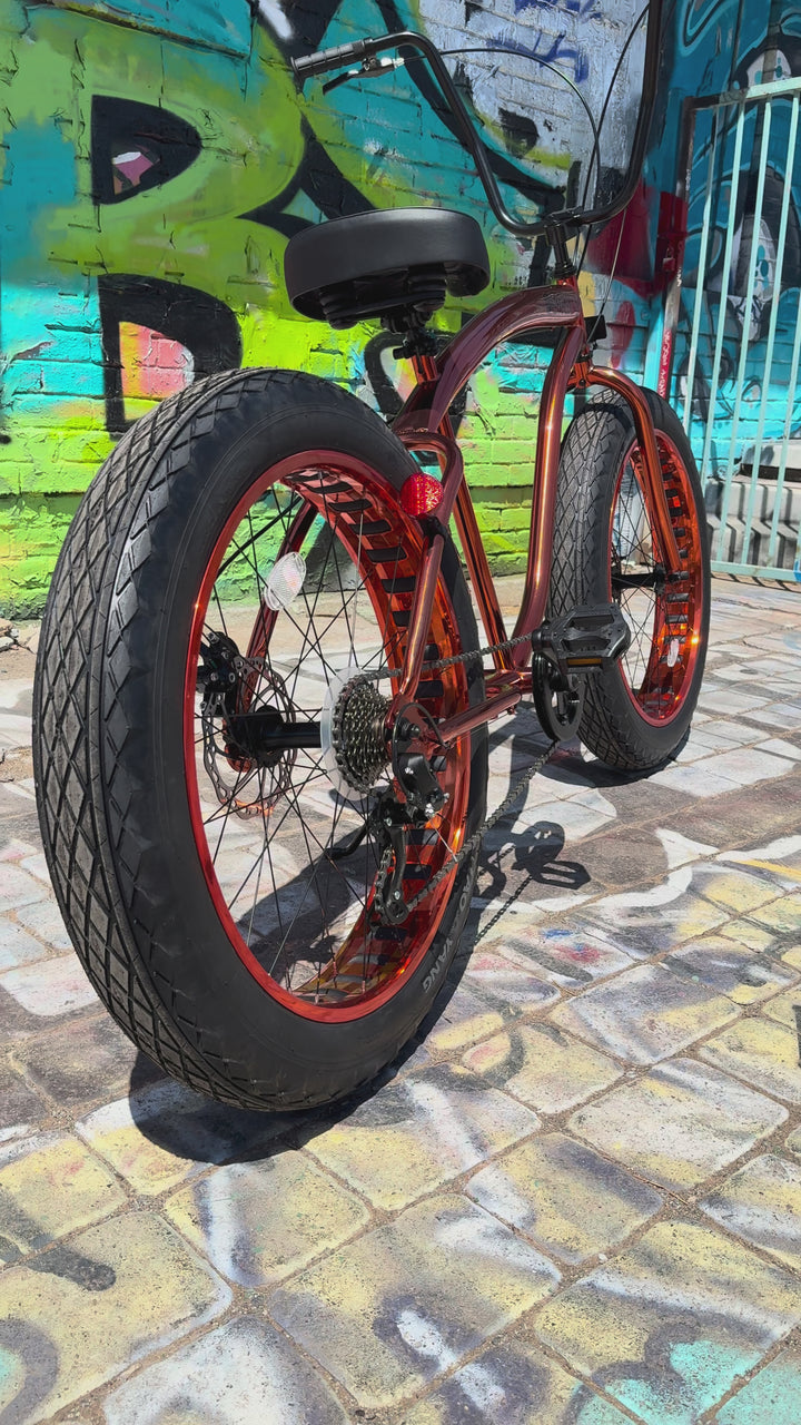 **Limited Quantities** SIKK UFO Fat Tire 7 Speed Copper Frame Copper Wheels